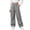 Gray-02, variant on Mitankcoo Girls Cargo Pants Elastic Waist Wide Leg Multi Pockets Loose Casual Trousers for Kids School Daily 5-15Y