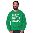 thumbnail image 3 of Worlds Okayest Gramps Relative Family Men's Crewneck Sweatshirt Brisco Brands L, 3 of 5