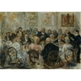 thumbnail image 2 of Ernst Juch 24x18 Black Ornate Framed Double Matted Museum Art Print Titled: The Table Speech (1890), 2 of 5