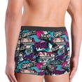 thumbnail image 4 of Mens Underwear Boxer Briefs - Kawaii Cartoon Eyes Comfort Breathable men's boxer briefs with Flex Waistband, 4 of 7