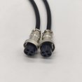 thumbnail image 2 of 2 Pcs GX16 4 Pin Cable Double Female Head Aviation Cordset, GX16 4 Pin Panel Mount Circular Metal Aviation Connector, 2 of 3