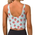 thumbnail image 4 of Uemuo Hand Drawn Strawberry Pattern Women's Sports Bra - High Impact Support, Breathable, and Comfortable Athletic Bra for Running, Yoga, and Workouts, 4 of 9