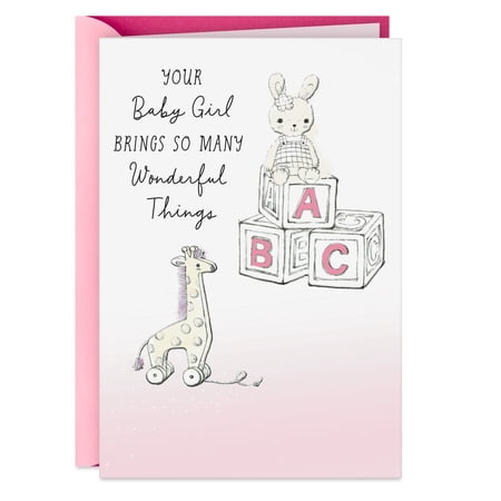 Hallmark New Baby Girl Card (So Many Wonderful Things)