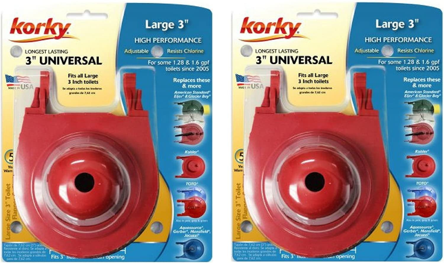 Korky 3060BP 3" Universal Toilet Flapper 2