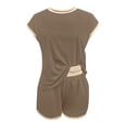 thumbnail image 4 of WAYUTE Short Sets Women 2 Piece Outfits Summer Casual Short Sleeve Shorts Comfortable Round Neck Sports Athletic Summer Outfit with Pockets, 4 of 5