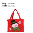 thumbnail image 2 of Ounissouiy Bolsa de regalo de Navidad, bolsa de embalaje interesante, diseño de asa, bolsas de dulces de Navidad, soporte de almacenamiento, Kits de decoración para fiestas Muñeco de nieve, 2 of 6