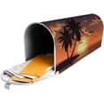 thumbnail image 5 of Sunset Coconut Palm Tree Beach Ocean Magnetic Mailbox Covers, Mail Wraps Garden Yard Home Decor for Outdoor Standard Size 21x18 in, 5 of 6