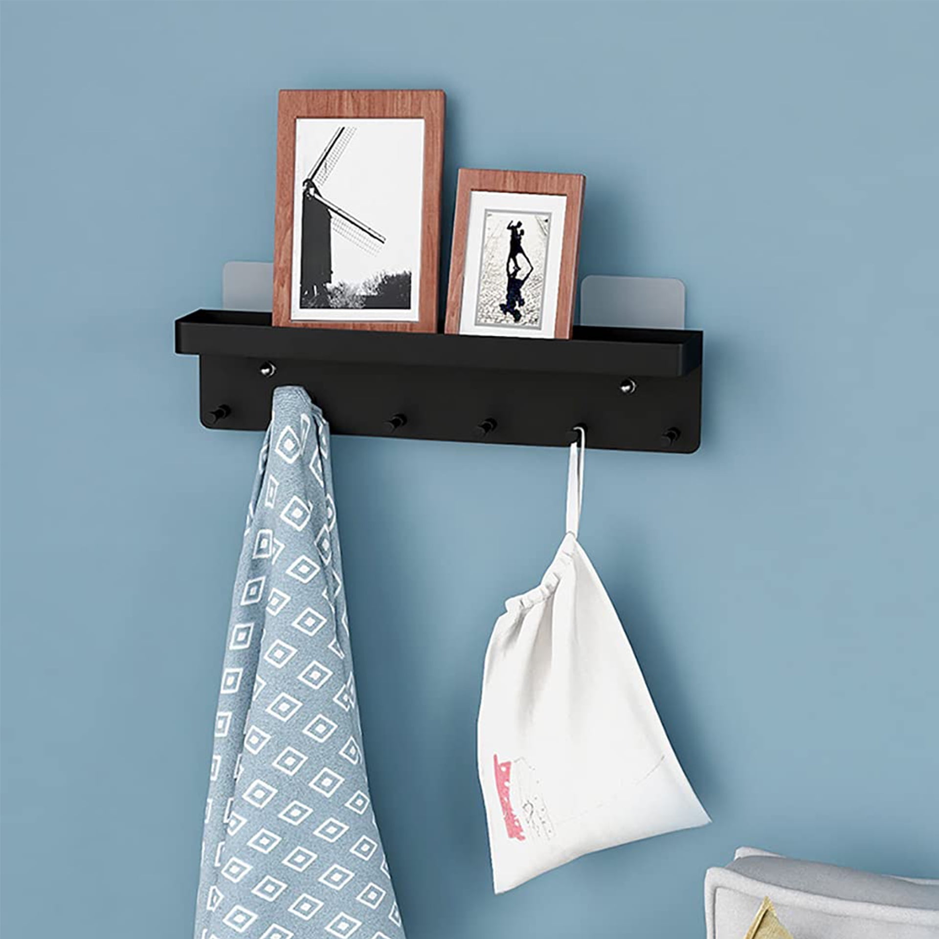 6 Hook Wall Mounted Key Holder Portable Small Wall Mounted Key Holder No Drilling Required Decorative Wall Mounted Key Box for Keys and Mail Storage at Entrance Hanging Kitchen Utensils. Walmart