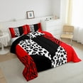 thumbnail image 3 of Manfei Love Heart Print 2pcs Bedding Comforter Set,Animal Print Twin Comforter Sets,Valentine's Day Breathable Bedding Set,Luxury Girls Bedroom Decor,Reversible, 3 of 8