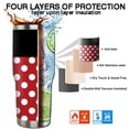 thumbnail image 3 of humcustom 40 oz Tumbler with Handle and Straw Leak Proof 40 oz Black and Red Polka Dot Cup Insulated Stainless Steel Coffee Travel Polka Dot Mug Slim 40oz Tumbler with Handl Print Stuff Gift for Women, 3 of 6