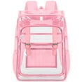 thumbnail image 7 of DAKIMOE Clear Backpack Heavy Duty PVC Transparent Backpack Waterproof Large Clear Book Bag See Through Backpack for Teenager Women Men College Work Travel Stadium Approved, 7 of 7