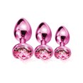 thumbnail image 5 of Nixie Ensemble d'Entraîneur Plug-Fesses en Métal avec Bijou Incrusté - Rose Métallisé, 5 of 5