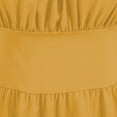 thumbnail image 6 of Mustard Yellow Basic Dresses for Women Summer Fall Short Sleeve Square Neck Spandex Midi Knee High Dresses Women 2025 Clothes Fashion Regular Fit Country Concert Y2K M, 6 of 6