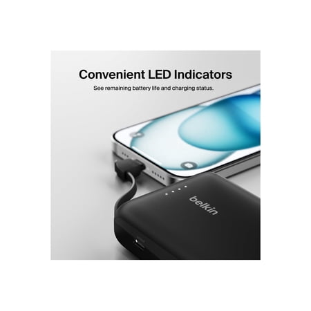 Belkin（ベルキン） BoostCharge 20W ケーブル内蔵 モバイルバッテリー10000mAh BPB021fqBK