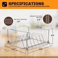 thumbnail image 2 of FZC-Stainless Chicken Leg Rack, BBQ Rib Rack for Smoking, Turkey Roasting Rack for Roasting Pan - Holds 1 Chicken, 6 Large Ribs, and 12 Chicken Leg/Wing - Easy to Use, Smoker Accessories, 2 of 4