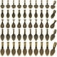 thumbnail image 1 of 250 colgantes de ganchos adhesivos de 5 estilos, estilo tibetano, con almohadillas planas, para collares, pulseras, pendientes, bisutería y manualidades de bronce., 1 of 5
