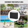 thumbnail image 3 of YWEN Folding Portable Bar Table, Tradeshow Podium Table for Indoor, Outdoor, Party, Picnic, Exhibition, Includes Carrying Case, Storage Shelf and Black Skirt, 38.39" x 15.16" x 34.25", 3 of 10