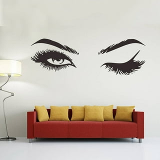 Quote Wall Vinyl Decal Quote Stickers Eye Decals Wall Murals for Girl Room  Beauty Salon Wall Art Beauty Salon Decor Make up SM94 