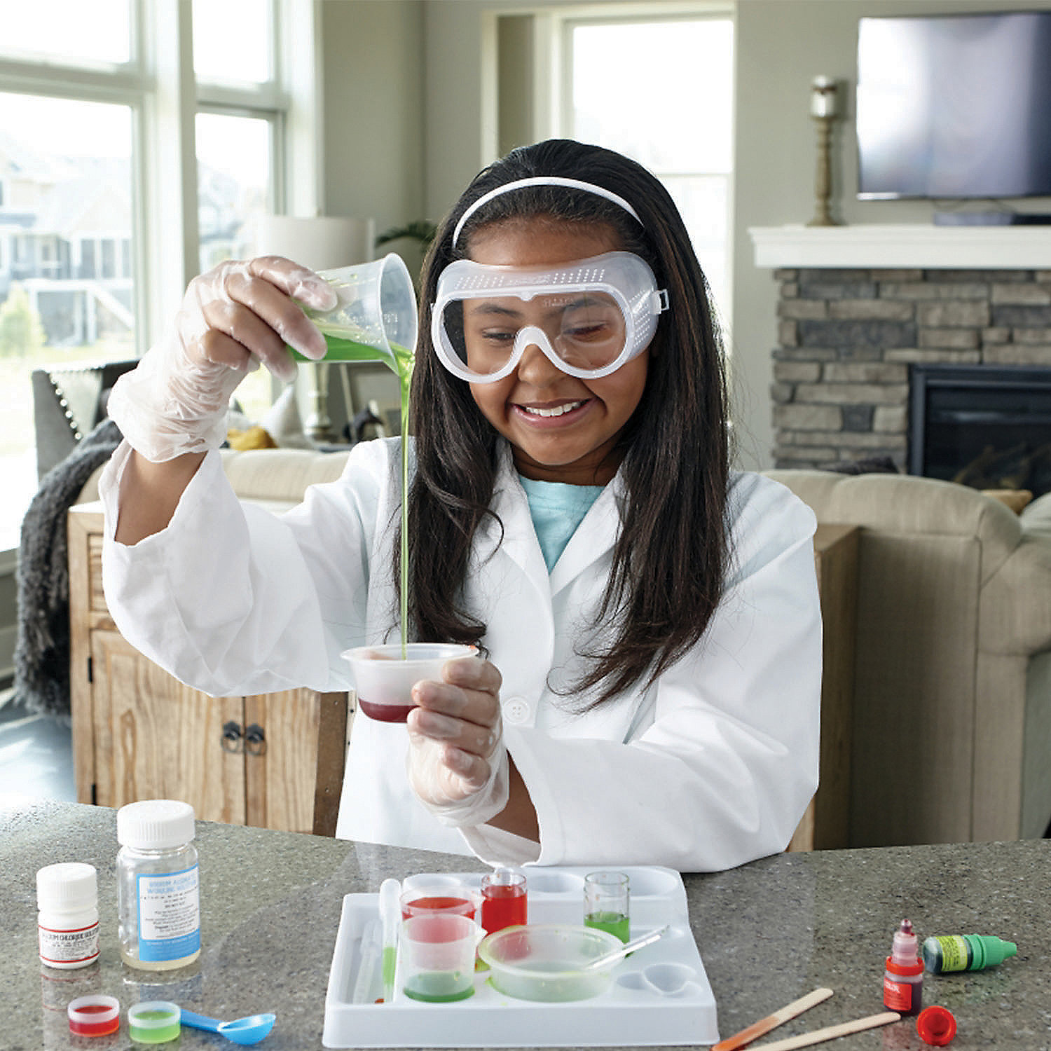 MindWare Science Academy Slime & Lab coat Kids & teens make 8 slimy