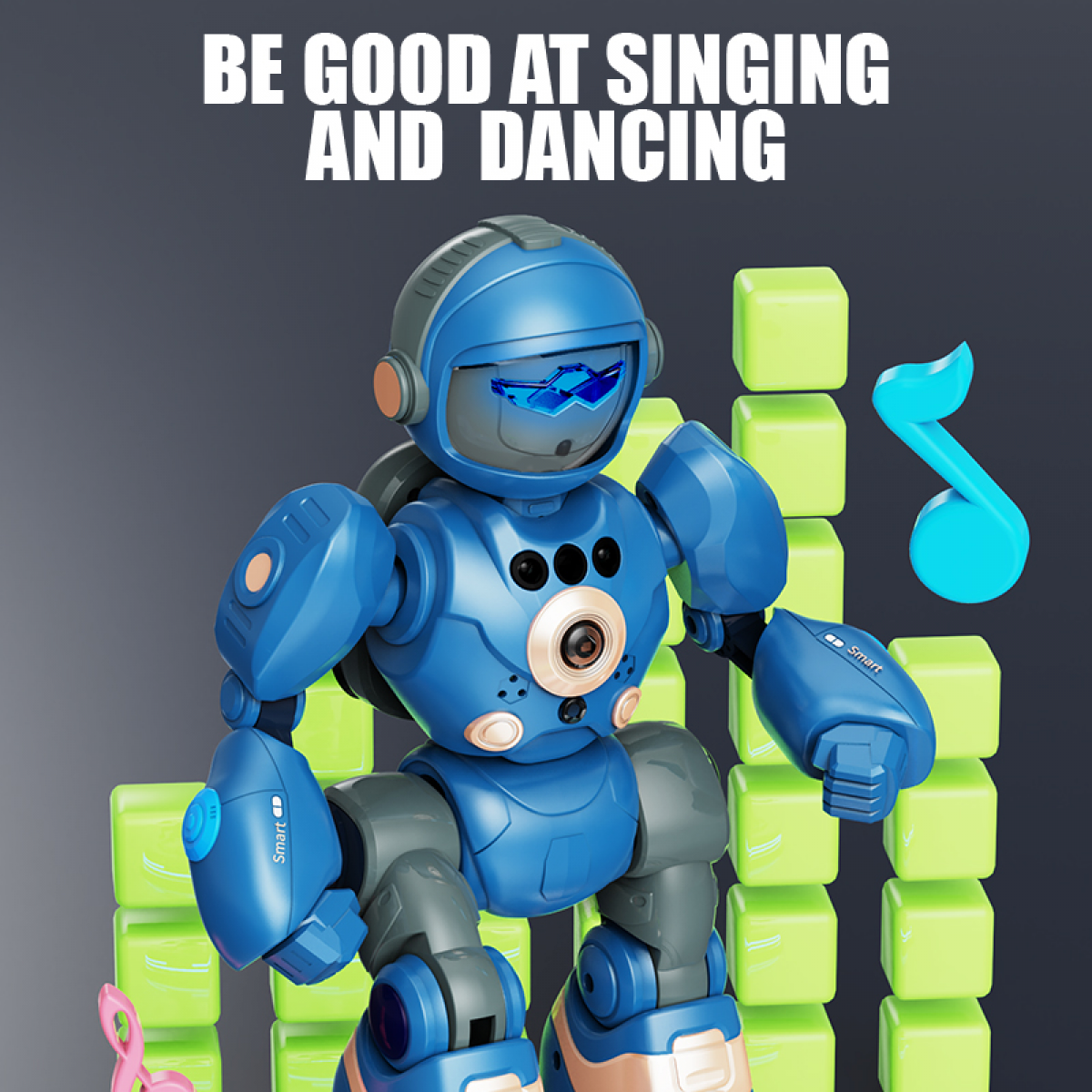 RC Robot Toys for Kids with Unique Voice, Gesture Control Interactive Robotic for Age 3+ Gifts(Gray)