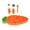 Orange, variant on M Buder Baby Silicone Feeding Supplies Set, Carrot Shape Suction Plate with Fork Spoon Straw Cleaning Brush, Toddler Weaning Dishware Pink, 11.8 inches / 30 cm