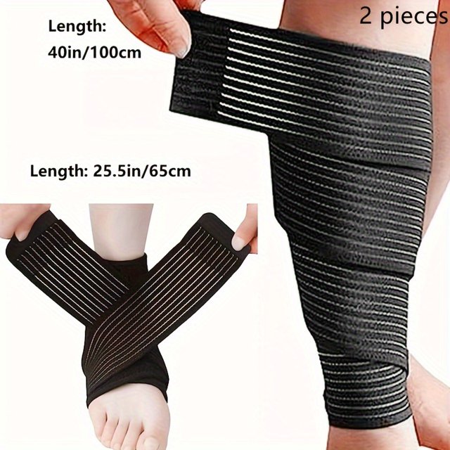 MesaSe 2pcs Elastic Bandage Wraps With Self-Closure Stretched Compression Bandage Wraps Wound Care For Knees First Aid Kit