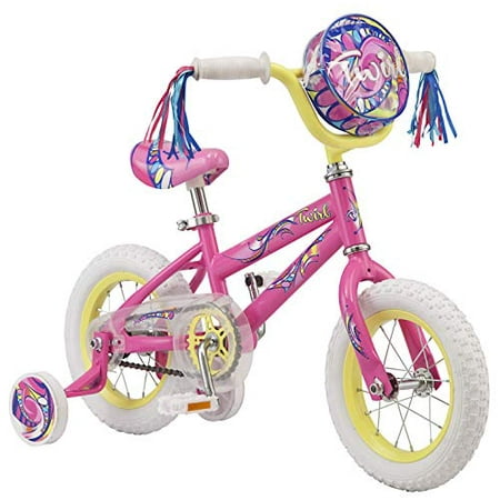 Pacific Cycle Twirl Kids Bike, 12-Inch Wheels, Pink (124055P)