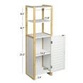 thumbnail image 4 of Kadyn Small Bathroom Floor Storage Cabinet, Free Standing Linen Tower with Open Shelves, 3 Tier Shelf Floor Cabinet, White, 4 of 8