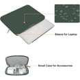 thumbnail image 2 of Mosiso 15 15.6 inch Laptop Sleeve for MacBook Pro 16 inch M4 A3403 A3186 M3 A2991 M2 A2780 M1 A2485 A2141 Lenovo Dell HP Asus Acer, Protective Neoprene Notebook Bag with Small Case, Midnight Green, 2 of 5