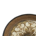 thumbnail image 6 of DecMode 16" Round Scroll Embossed Detail Gold Polystone Charger with Stand, 6 of 12