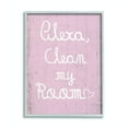 thumbnail image 2 of The Kids Room by Stupell Alexa Clean My Room Pink Kids Funny Word Design Framed Wall Art by Daphne Polselli, 2 of 5