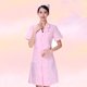 thumbnail image 4 of EeaseMX Uniforme rosa de manga corta para esteticista, enfermería, bata blanca de algodón, ropa de hospital, traje de cuello en V, traje de trabajo, bata de farmacia sin gorro ni pantalón - Talla S, 4 of 7