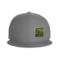 thumbnail image 2 of DouZhe Flat Brim Cap Snapback Hat, Motivational Life Quotes Prints Adjustable Gray Adult Baseball Cap, 2 of 7