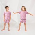 thumbnail image 5 of Summer Short Sleeve Pajama Sets Frog Rabbit Patterns Sleepwear Nighty 95% Cotton (5-14Y), 5 of 7