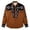 A-Brown26, variant on JAJAHO Boys Western Cowboy Shirts Retro Floral Print Long Sleeve Button Down Collared Shirts For Kids 4-13Y Stylish Tops