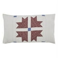 thumbnail image 2 of VHC Brands Celebration Farmhouse Quilted Bed Sham, King, Patchwork, Red Blue Creme, 21x37, 2 of 3