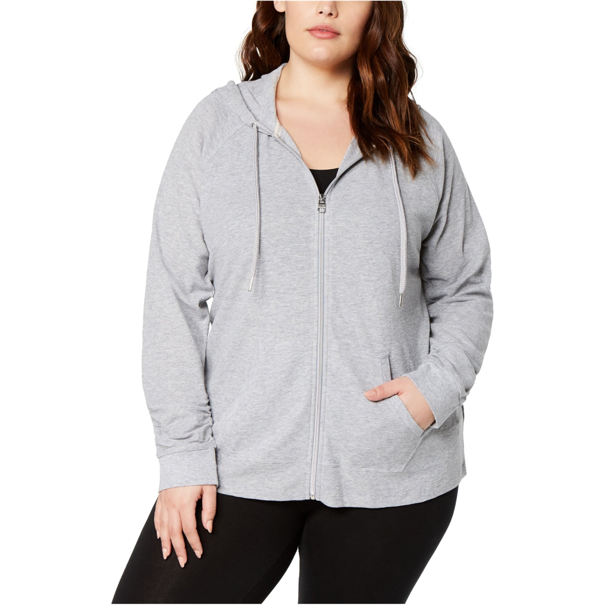 Calvin Klein Womens Textured Hoodie Sweatshirt - Walmart.com