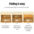 thumbnail image 6 of Leumius Bamboo Folding Desk,Space-Saving Computer Desk for Small Spaces, Foldable Study Table for Bedroom Home Office Dorm Apartment (Natural), 6 of 9