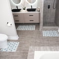 thumbnail image 2 of SussexHome Geometric Design 3 Piece Bathroom Rugs Set - Non-Slip Ultra Thin Bath Rugs for Bathroom Floor - Washable Cotton Bathroom Mats Set, 2 of 9