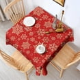 thumbnail image 2 of Christmas Square Tablecloth 52x52 Inch – Waterproof Polyester Printed Table Cover, Wrinkle Resistant & Washable for Kitchen Dining Picnic Party Decor, Single-v4-15, White, 2 of 6