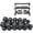 250 lb Set w/3 Tier Rack, variant on 350 lbs Rubber Hex Dumbbell Set with Rack (5-50 lbs) - Home Gym Fitness, Space Saving Strength Training Equipment for Men Women - Build Muscle, Get Fit