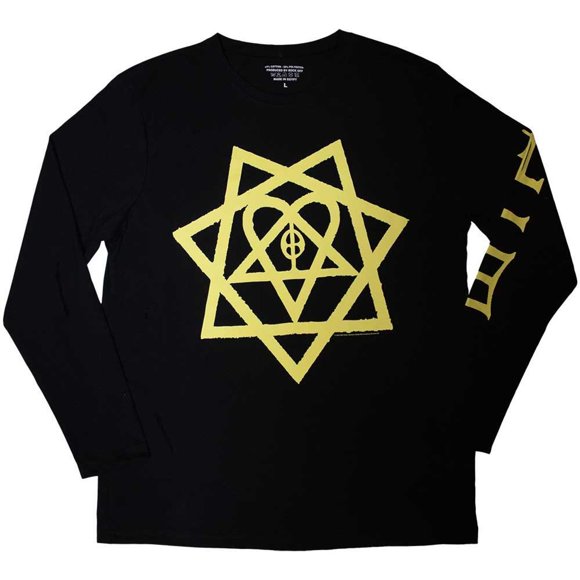 Him Adult Heartagram Honeycomb Long-Sleeved T-Shirt