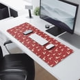 thumbnail image 2 of Long Mouse Pads for Desk,Red Christmas Reindeer Pattern Desk Mats on Top Of Desks, Desk Mouse Pad Extra Large with 3mm Non-Slip Base and Stitched Edge for Gaming,Office,Work,Home 31.5x11.8in, 2 of 5