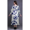 thumbnail image 4 of Bimba Tie-Dye Women Long Sleeve SmockedÂ&nbsp;DressÂ&nbsp;Round Neck Ruffle Summer Maxi-X-Small, 4 of 5