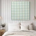 thumbnail image 4 of Turquoise Green Plaid, Wall Art Painting on Canvas, Abstract Minimalistic Geometric Grid Canvas Art Home Prints Wall Art Framed Modern Artwork for Living Room Bedroom Wall Decor 20x20in, 4 of 9