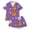 H551 Purple, variant on SJLDQY Halloween Pajamas for Girls Pumpkin Print Short Sleeve Shirts and Shorts 2 Piece Loungewear Sets Casual Sleepwear Button Down Pj Sets