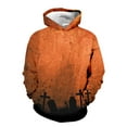 thumbnail image 3 of SonxaHe Toddler Boys' Fleece Hooded Sweatshirt Halloween Bat Print Long Sleeve Comfy Loose Holiday Fall Winter Hoosies Orange,Sized 3-4, 3 of 3