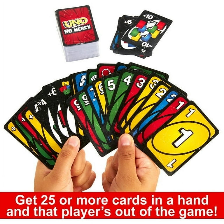 UNO Show 'em No Mercy Card Game for Kids, Adults & Family Night, Parties  and Travel 