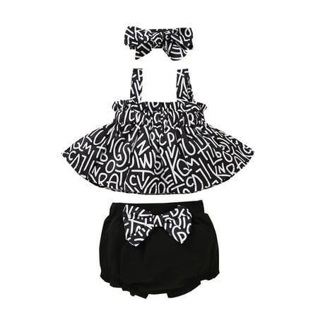 

QWERTYU Newborn Infant Baby Outfits Sleeveless Clothing Set Bow Cami Top and Shorts Set Leopard Summer with Headband for Girl 0-12M