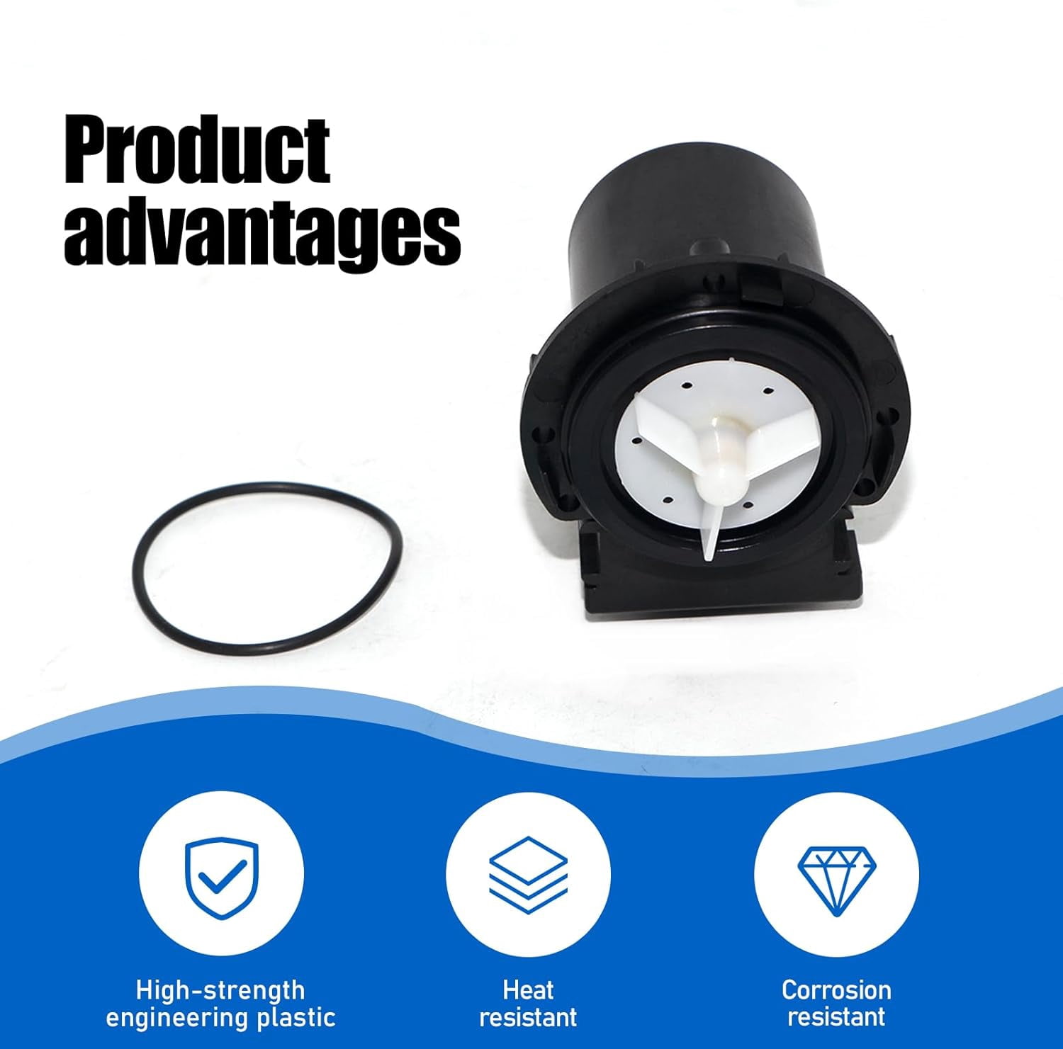Aniceparthy WM2277HB Washer Drain Pump Replacement for LG WM3050CW, WM2487HRM, WM3250HRA, WM2077CW,WM3250HWA WM3488HW WM3001HRA WM3180CW WM3001HWA WM3170CW